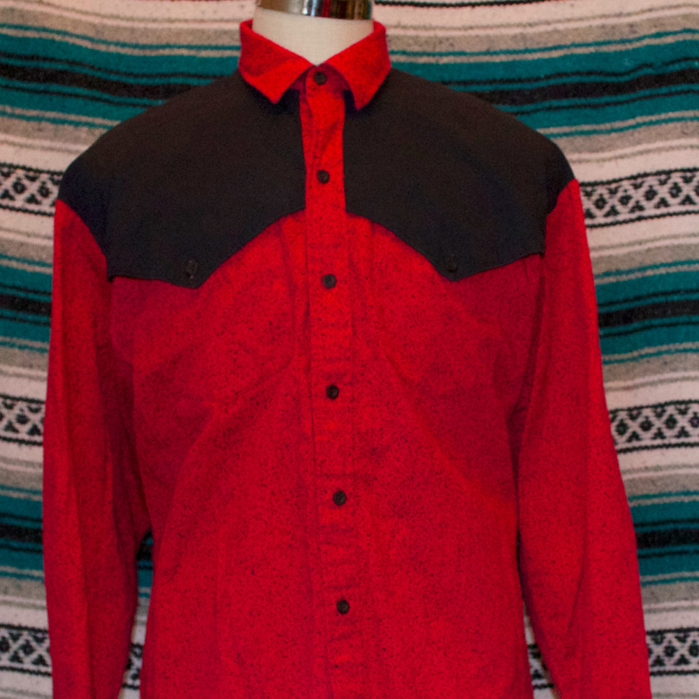 Vintage Roper Western Shirt Pink Button Front XL
